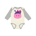 thumbnail image 1 of Inktastic Girl Hippo Girls Long Sleeve Baby Bodysuit, 1 of 5
