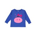 thumbnail image 1 of Inktastic Girl Hippo Girls Long Sleeve Toddler T-Shirt, 1 of 5