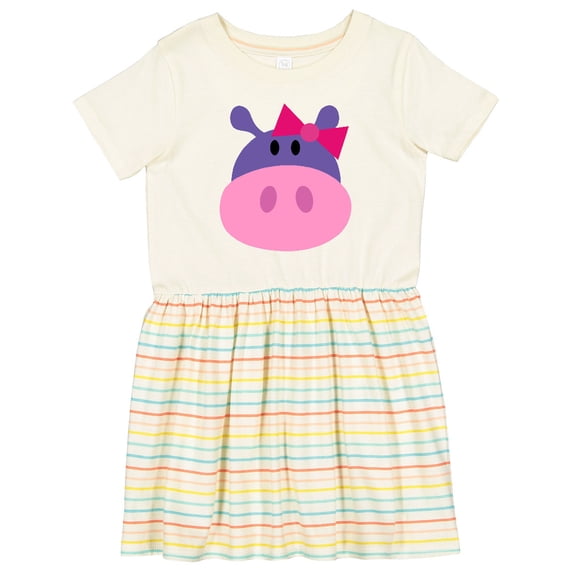 Inktastic Girl Hippo Girls Toddler Dress