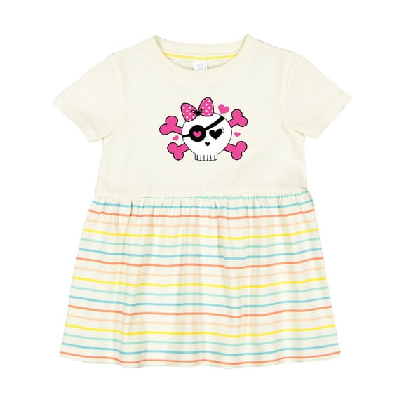 Inktastic Girl Pirate Skull Valentine Girls Baby Dress