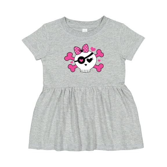 Inktastic Girl Pirate Skull Valentine Girls Baby Dress