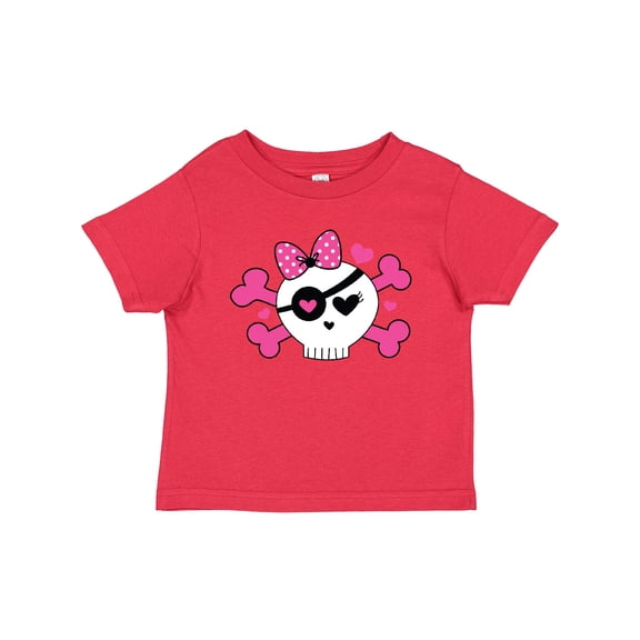 Inktastic Girl Pirate Skull Valentine Girls Baby T-Shirt