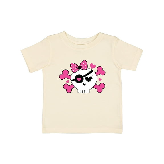 Inktastic Girl Pirate Skull Valentine Girls Baby T-Shirt