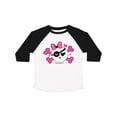 thumbnail image 1 of Inktastic Girl Pirate Skull Valentine Girls Toddler T-Shirt, 1 of 5
