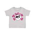thumbnail image 1 of Inktastic Girl Pirate Skull Valentine Girls Toddler T-Shirt, 1 of 5