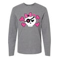 thumbnail image 1 of Inktastic Girl Pirate Skull Valentine Long Sleeve T-Shirt, 1 of 5