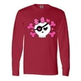 thumbnail image 1 of Inktastic Girl Pirate Skull Valentine Long Sleeve T-Shirt, 1 of 5