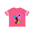 thumbnail image 1 of Inktastic Girl Playing Basketball Purple, Blue, Green Stars Boys or Girls Toddler T-Shirt, 1 of 5