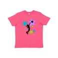 thumbnail image 1 of Inktastic Girl Playing Basketball Purple, Blue, Green Stars Youth T-Shirt, 1 of 5