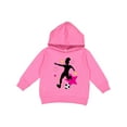 thumbnail image 1 of Inktastic Girl Playing Soccer Pink and Yellow Stars Toddler Hoodie, 1 of 4