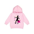 thumbnail image 1 of Inktastic Girl Playing Soccer Pink and Yellow Stars Toddler Hoodie, 1 of 4