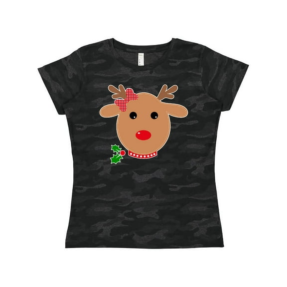 Inktastic Girl Reindeer Women's T-Shirt