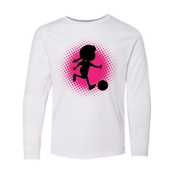 Inktastic Girl Soccer Player Sports Team Long Sleeve Youth T-Shirt