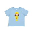 thumbnail image 1 of Inktastic Girl With Brown Hair, Yellow Raincoat, Frog Girls Baby T-Shirt, 1 of 5