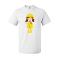 thumbnail image 1 of Inktastic Girl With Brown Hair, Yellow Raincoat, Frog T-Shirt, 1 of 5