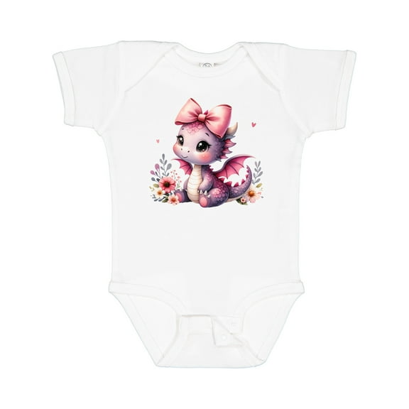 Inktastic Girls Baby Dragon Girls Baby Bodysuit