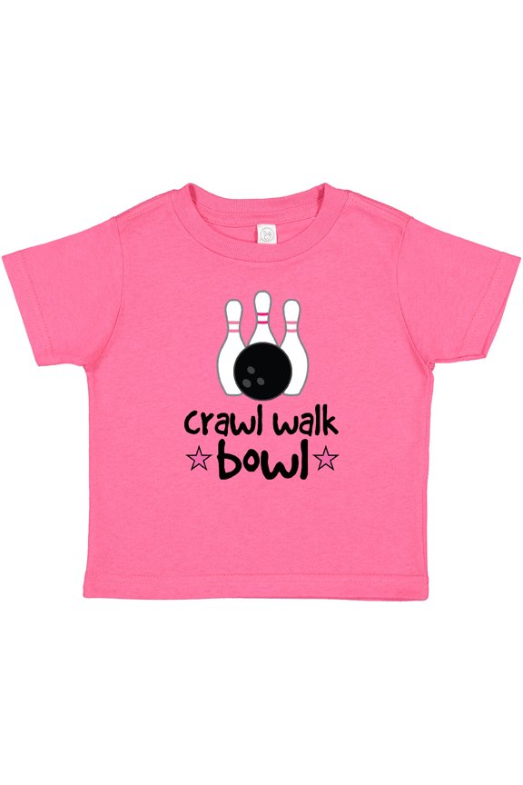 Girls Bowling Crawl Walk Bowl Girls Baby T-Shirt