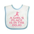 thumbnail image 1 of Inktastic Girls Cute Karate Martial Arts Girls Baby Bib, 1 of 4