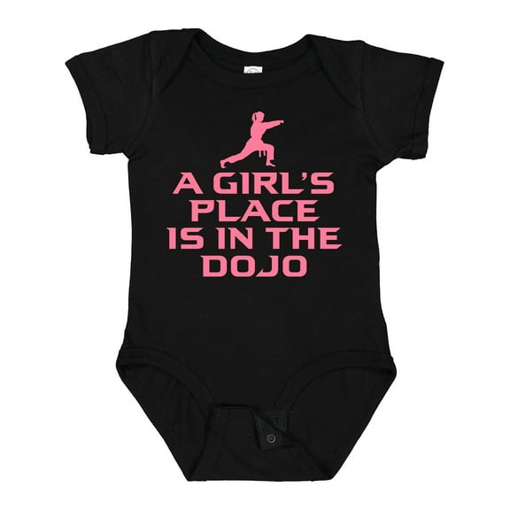 Inktastic Girls Cute Karate Martial Arts Girls Baby Bodysuit