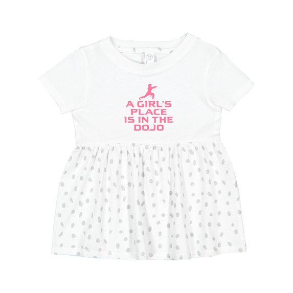 Inktastic Girls Cute Karate Martial Arts Girls Baby Dress