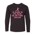thumbnail image 1 of Inktastic Girls Cute Karate Martial Arts Long Sleeve Youth T-Shirt, 1 of 5