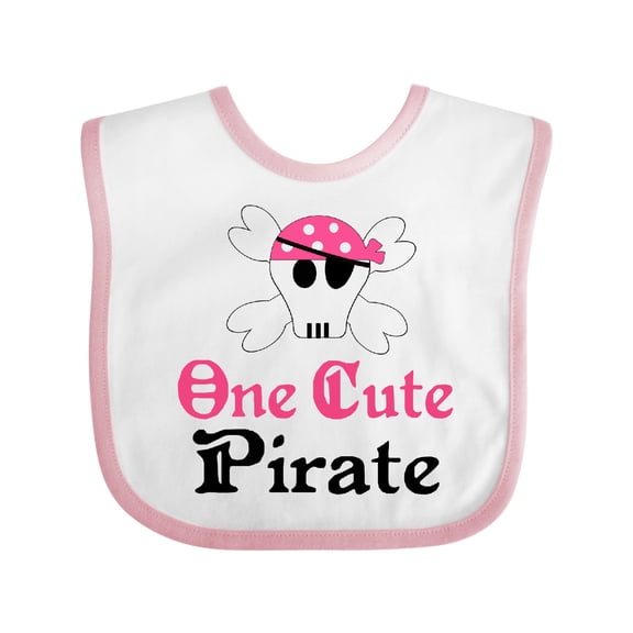 Inktastic Girls Cute Pirate Girls Baby Bib
