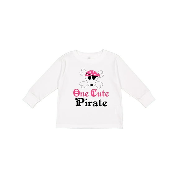Inktastic Girls Cute Pirate Girls Long Sleeve Toddler T-Shirt