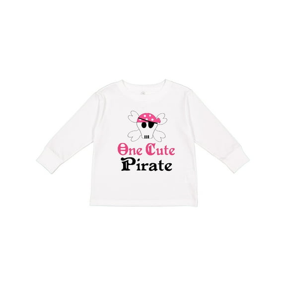 Inktastic Girls Cute Pirate Girls Long Sleeve Toddler T-Shirt