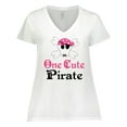 thumbnail image 1 of Inktastic Girls Cute Pirate Women's Plus Size V-Neck T-Shirt, 1 of 5