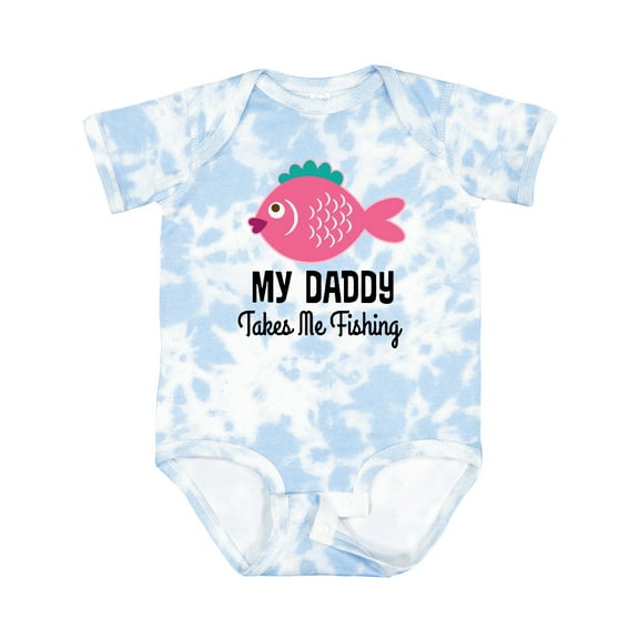 Inktastic Girls Fishing with Daddy Girls Baby Bodysuit