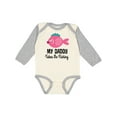 thumbnail image 1 of Inktastic Girls Fishing with Daddy Girls Long Sleeve Baby Bodysuit, 1 of 5