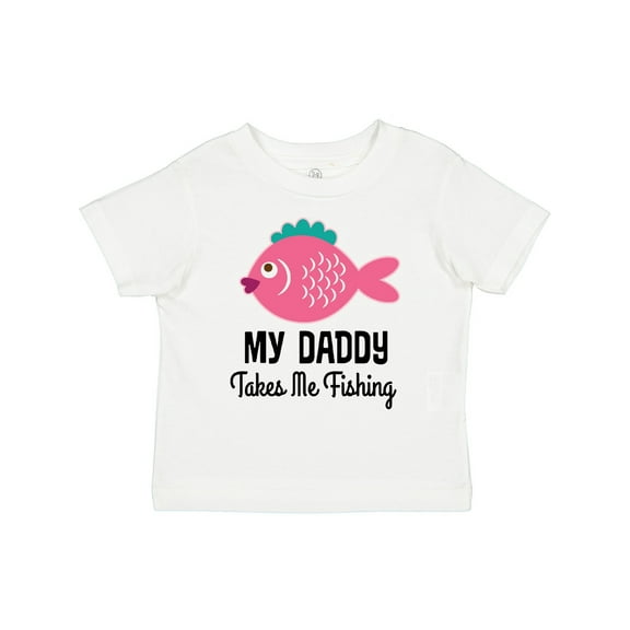 Inktastic Girls Fishing with Daddy Girls Toddler T-Shirt