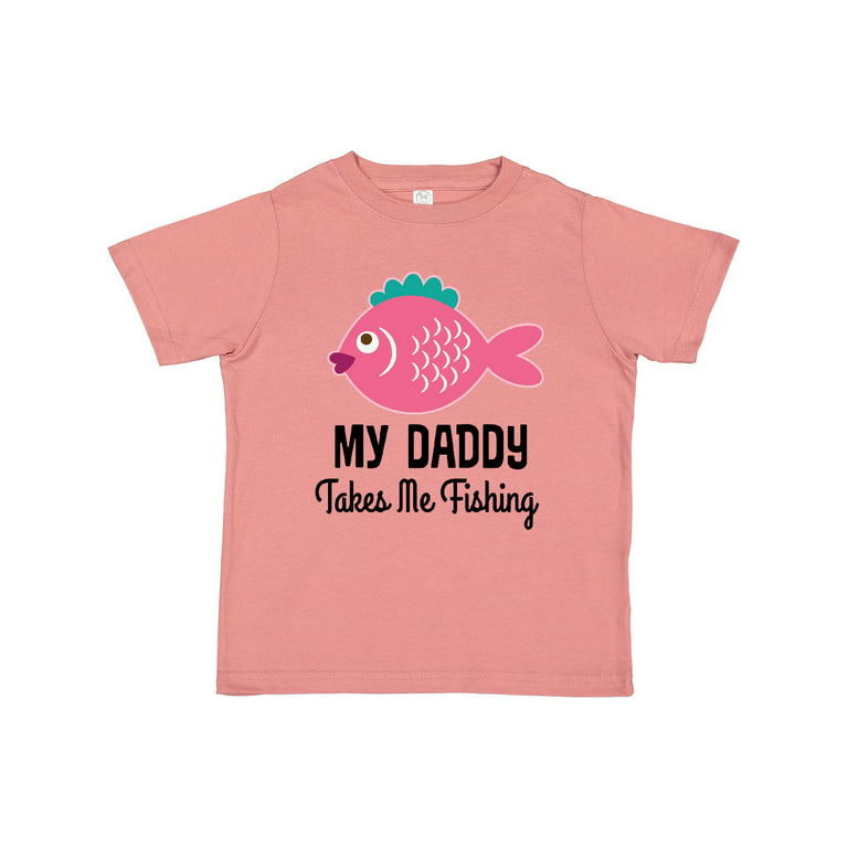 Inktastic Girls Fishing with Daddy Girls Toddler T-Shirt