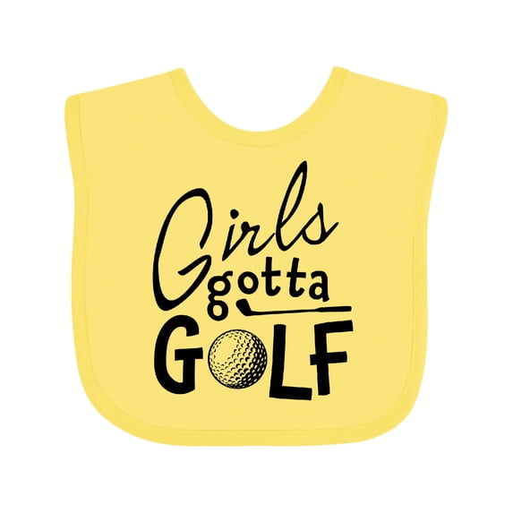 Inktastic Girls Gotta Golf Girls Baby Bib