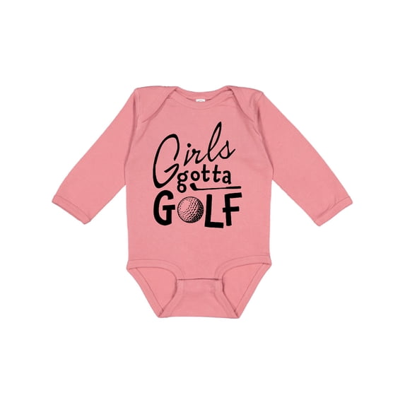Inktastic Girls Gotta Golf Girls Long Sleeve Baby Bodysuit