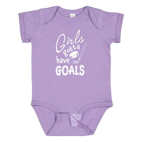 Inktastic Girls Gotta Have Goals Hockey Player Girls Baby Bodysuit