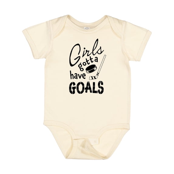 Inktastic Girls Gotta Have Goals Hockey Player Girls Baby Bodysuit