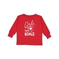 thumbnail image 1 of Inktastic Girls Gotta Have Goals- Hockey Player Girls Long Sleeve Toddler T-Shirt, 1 of 5