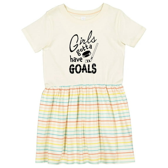 Inktastic Girls Gotta Have Goals Hockey Player Girls Toddler Dress