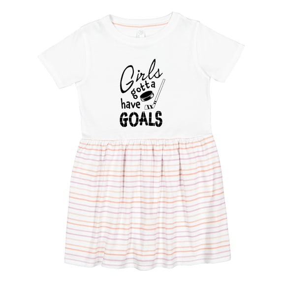 Inktastic Girls Gotta Have Goals Hockey Player Girls Toddler Dress