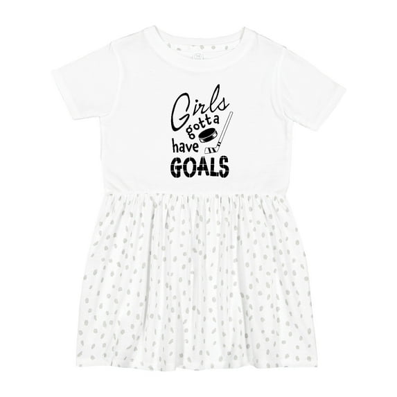 Inktastic Girls Gotta Have Goals Hockey Player Girls Toddler Dress