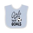 thumbnail image 1 of Inktastic Girls Gotta Have Goals Soccer Girls Baby Bib, 1 of 4