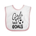 thumbnail image 1 of Inktastic Girls Gotta Have Goals Soccer Girls Baby Bib, 1 of 4
