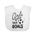 thumbnail image 1 of Inktastic Girls Gotta Have Goals Soccer Girls Baby Bib, 1 of 4