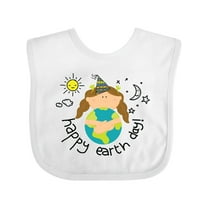 Inktastic Girls Happy Earth Day Girls Baby Bib