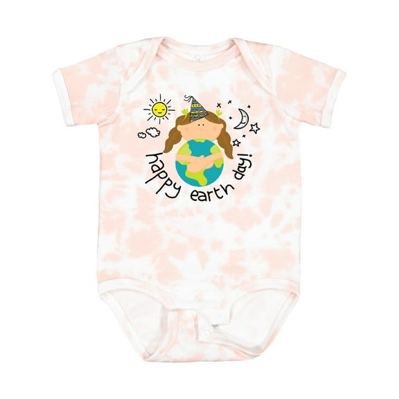 Inktastic Girls Happy Earth Day Girls Baby Bodysuit