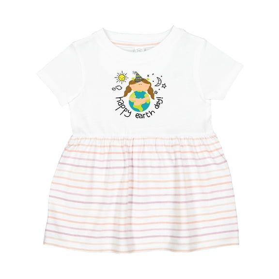 Inktastic Girls Happy Earth Day Girls Baby Dress
