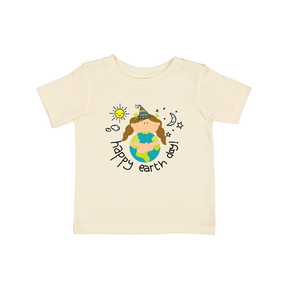 Inktastic Girls Happy Earth Day Girls Baby T-Shirt