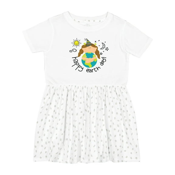 Inktastic Girls Happy Earth Day Girls Toddler Dress