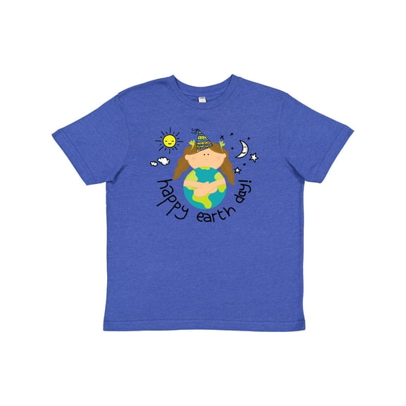 Inktastic Girls Happy Earth Day Youth T-Shirt